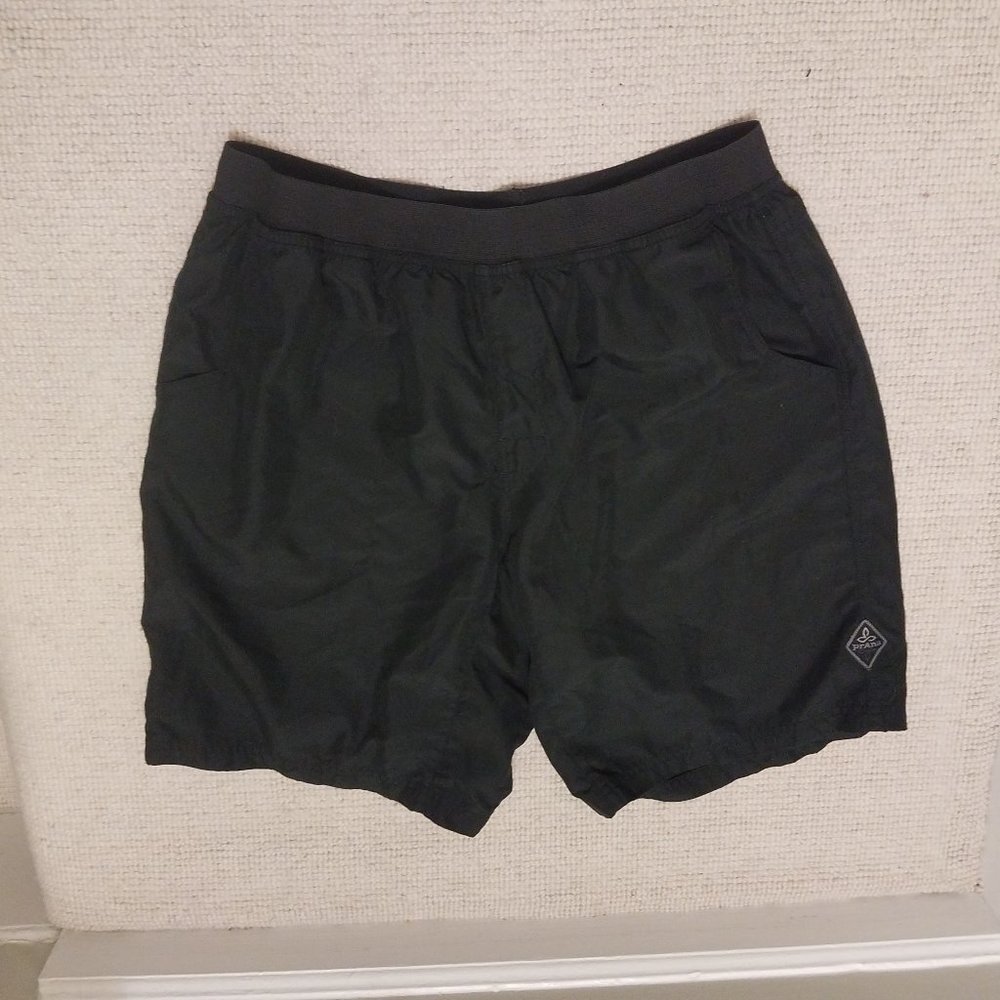 Prana Mojo Men's Shorts - Black XL - workout yoga athletic casual
